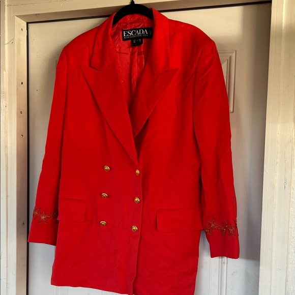 Escada Vibrant Red Jacket - Picture 4 of 9